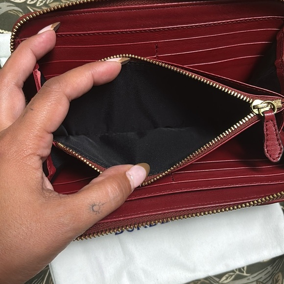 Burberry Plaid Wallet with Red Leather Trim - Picture 4 of 7